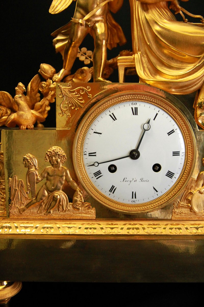 Empire Mantel Clock France 1810-photo-3