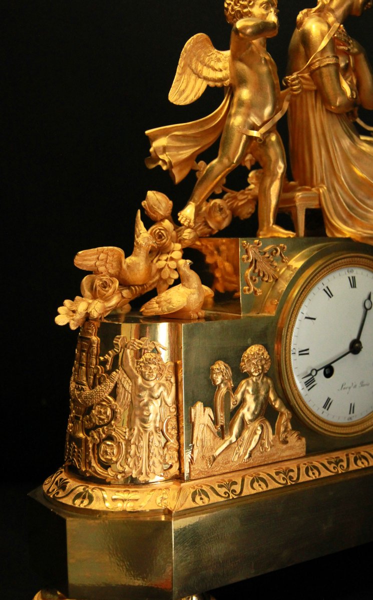 Empire Mantel Clock France 1810-photo-5