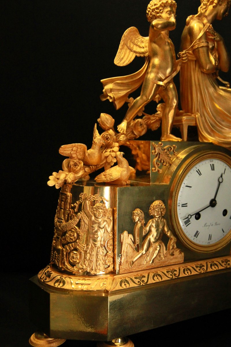 Empire Mantel Clock France 1810-photo-6
