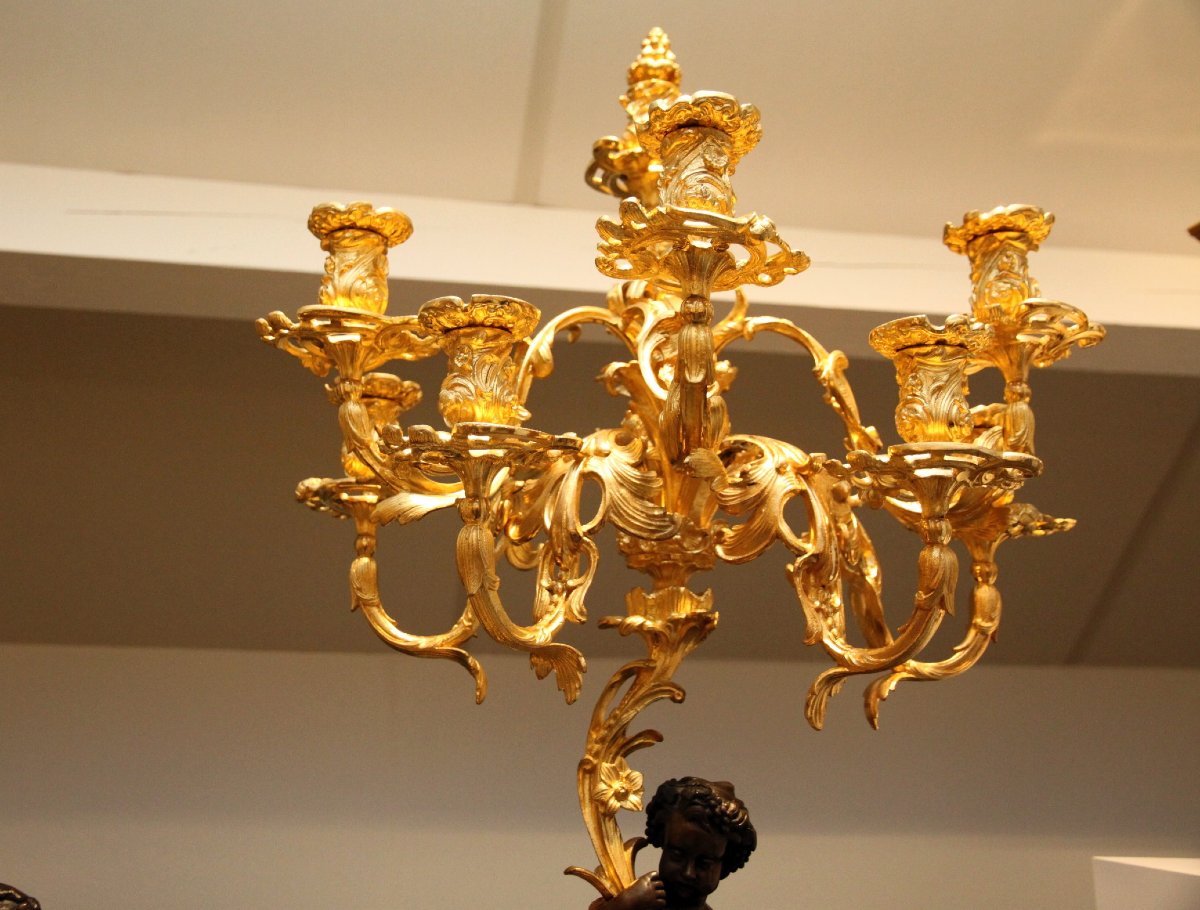 Garniture En Bronze Unique Et Magnifique d'Une Belle Qualité Sans Précédent -photo-8