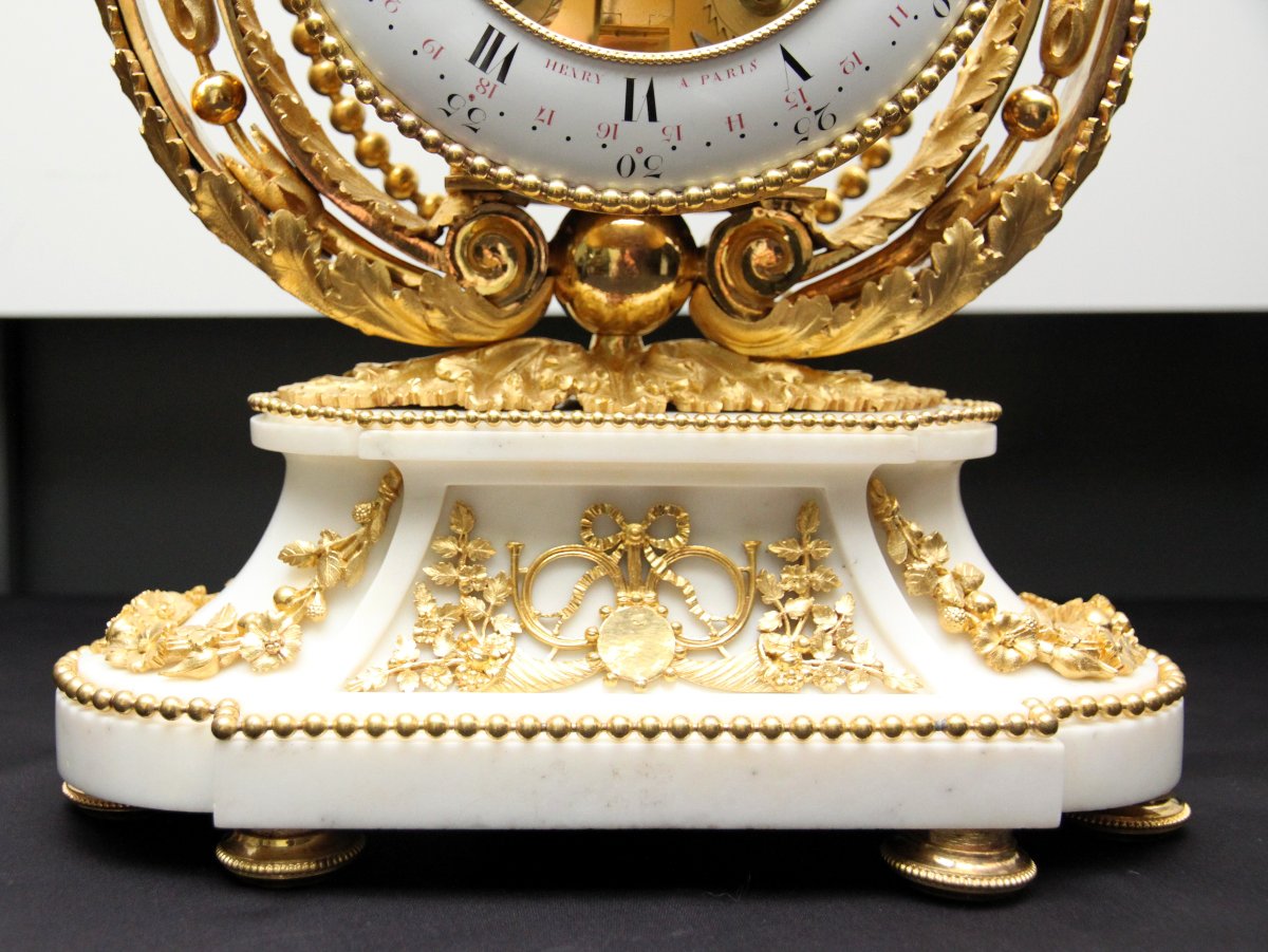 Pendule Lyra Louis XVI Qualité musée-photo-3
