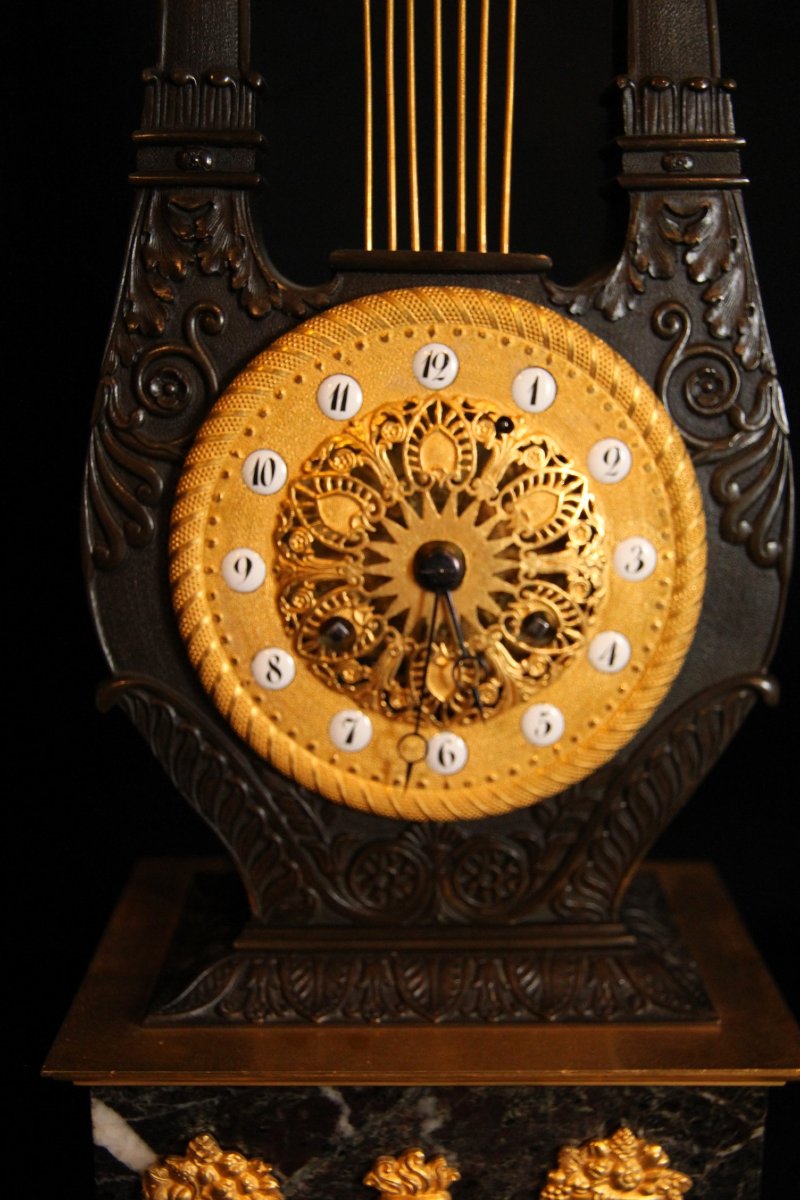 Pendule Lyre France 1810-1820-photo-2
