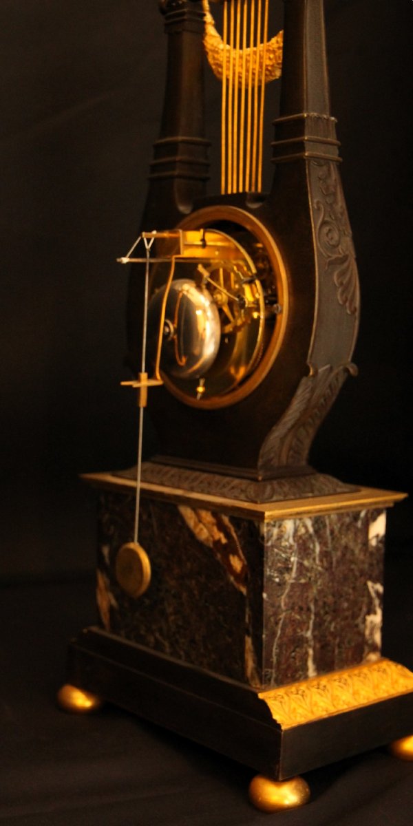 Pendule Lyre France 1810-1820-photo-3