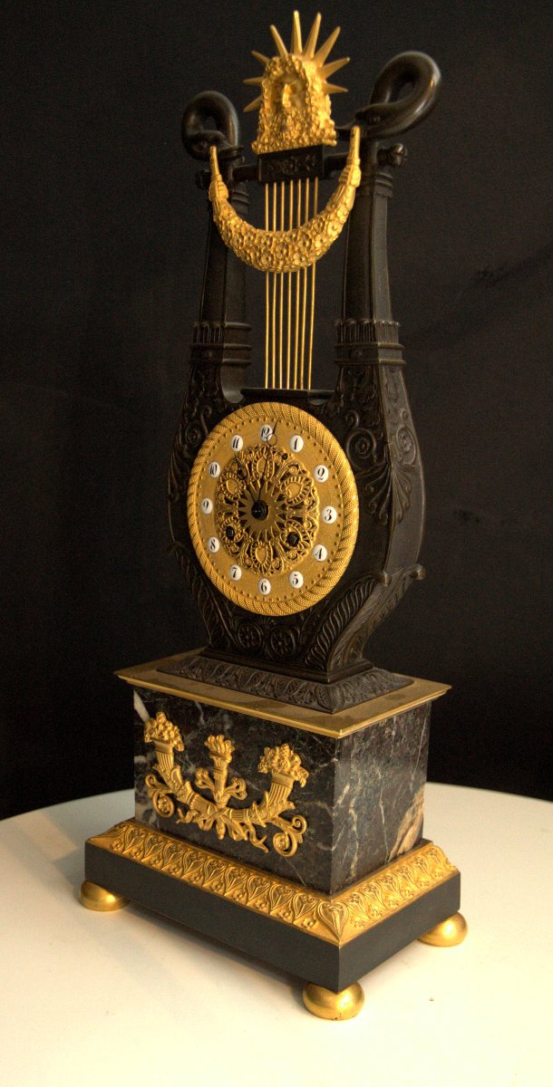 Pendule Lyre France 1810-1820-photo-3