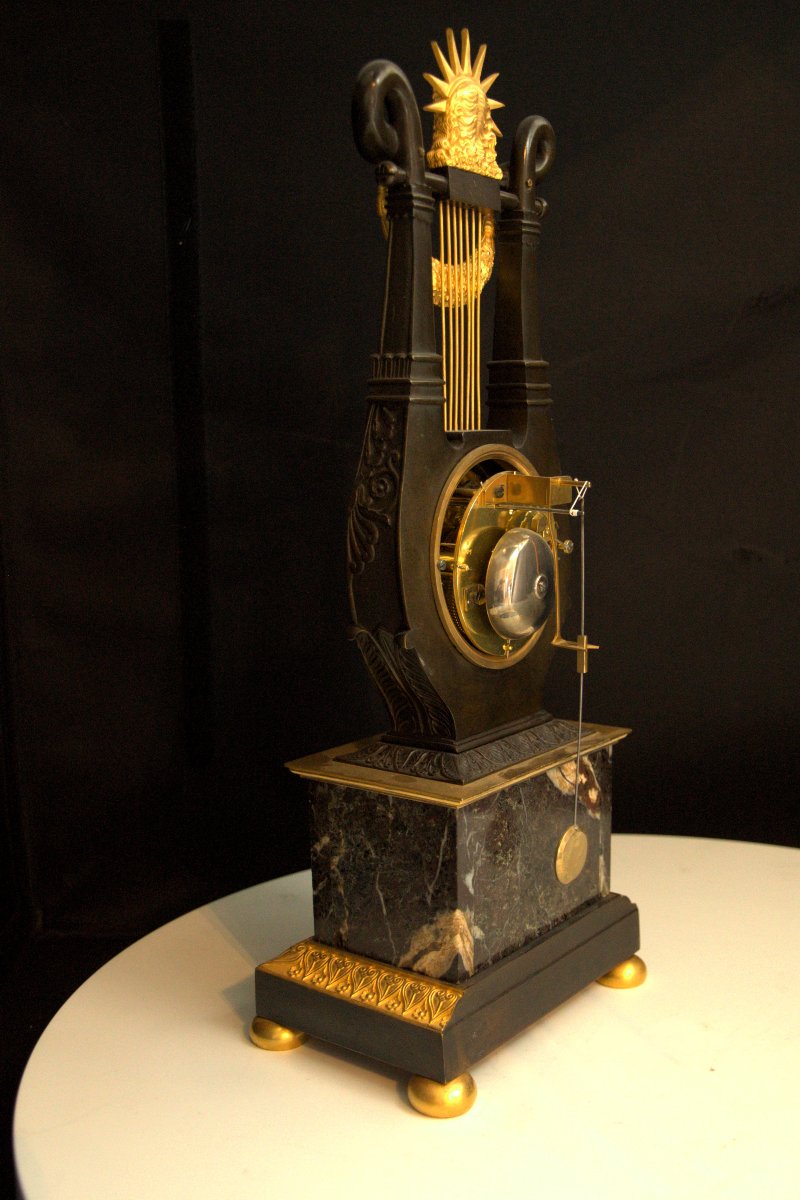 Pendule Lyre France 1810-1820-photo-4