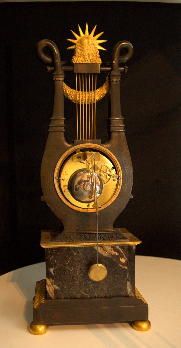 Pendule Lyre France 1810-1820-photo-5