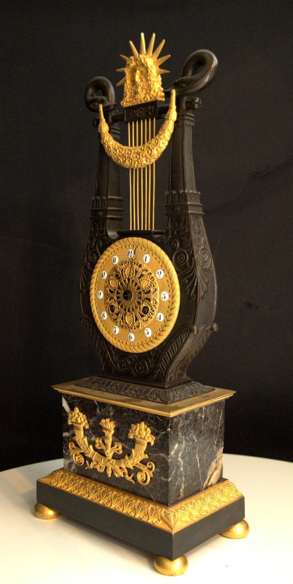 Pendule Lyre France 1810-1820-photo-6