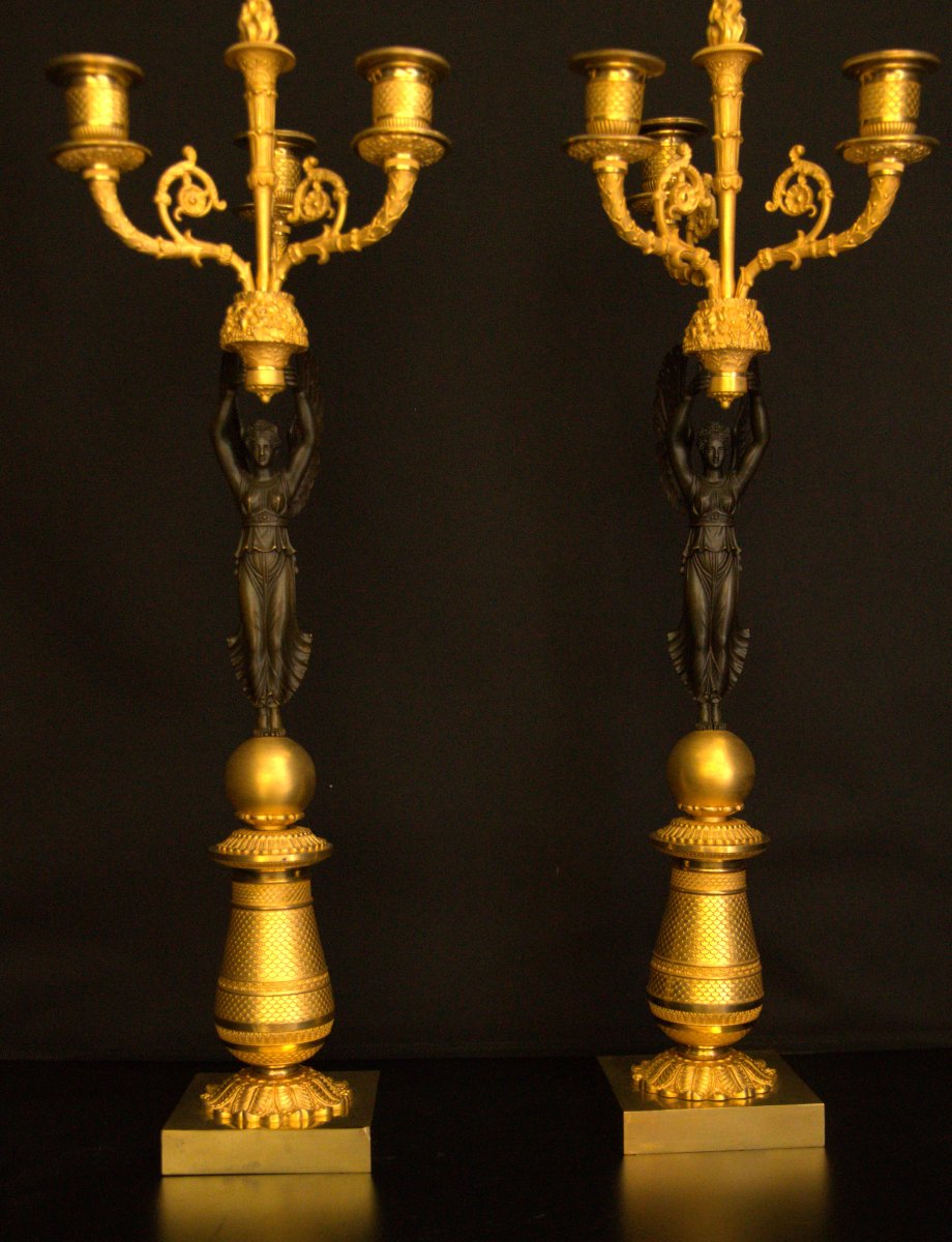Set Of Empire Candlesticks France 1810-photo-4