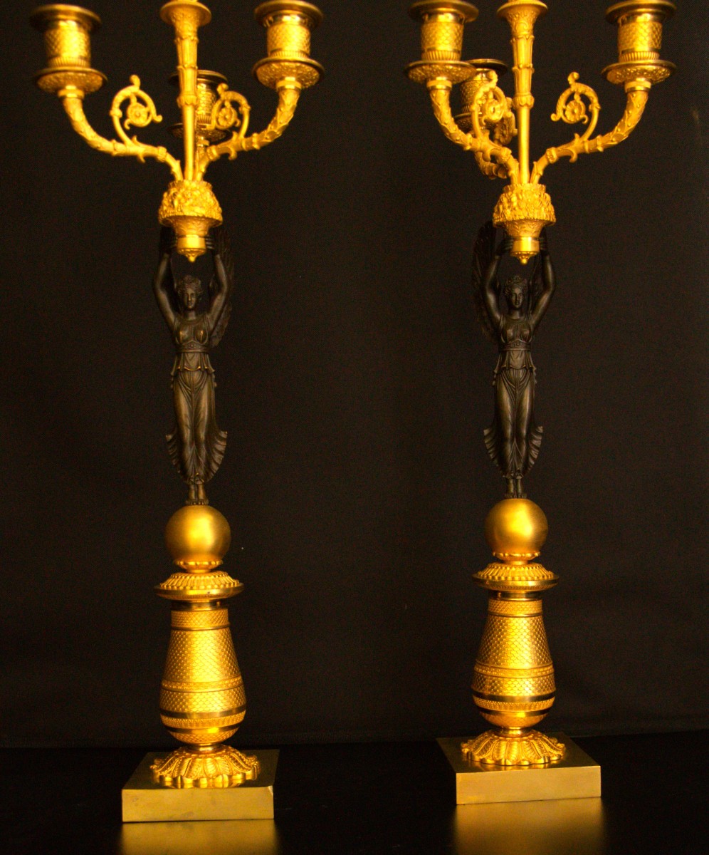 Set Of Empire Candlesticks France 1810