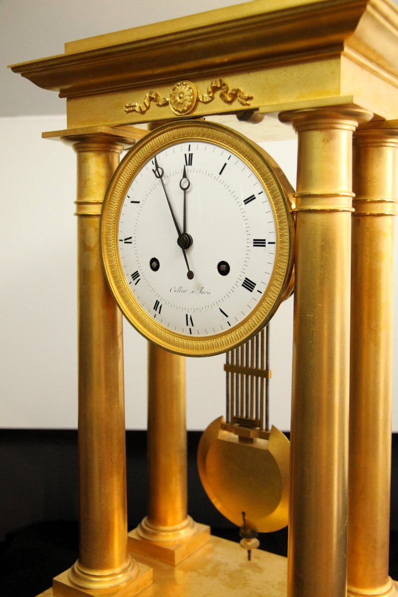 Horloge à colonne en bronze - France  1820 -photo-2