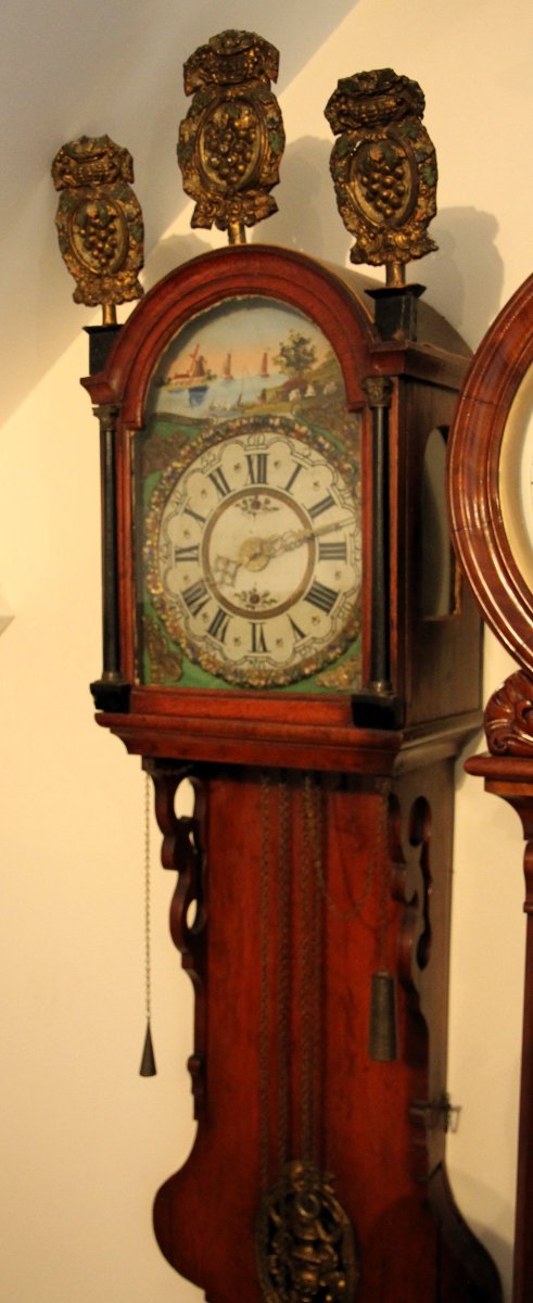Set Of 3 Antique Dutch Wall Clocks-photo-2