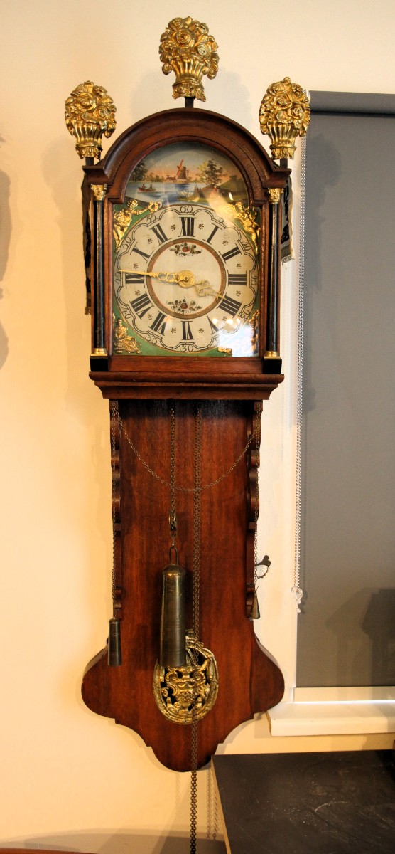 Set Of 3 Antique Dutch Wall Clocks