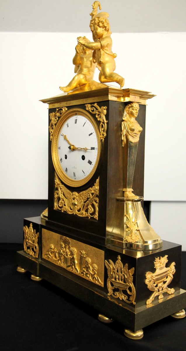 Empire Mantel Clock "children Playing" -photo-4