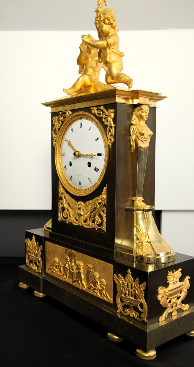 Empire Mantel Clock "children Playing" -photo-6