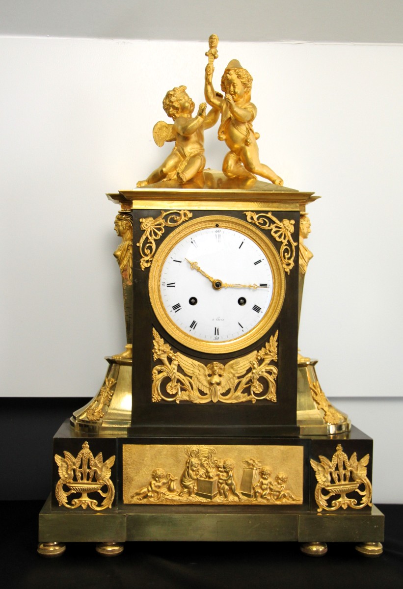 Empire Mantel Clock "children Playing"