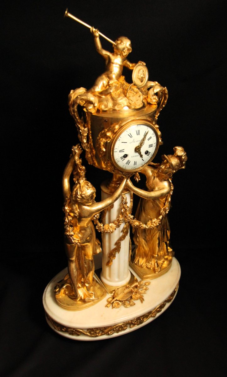 Pendule de cheminée Louis XVI-photo-2