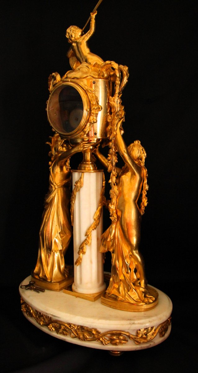 Pendule de cheminée Louis XVI-photo-3