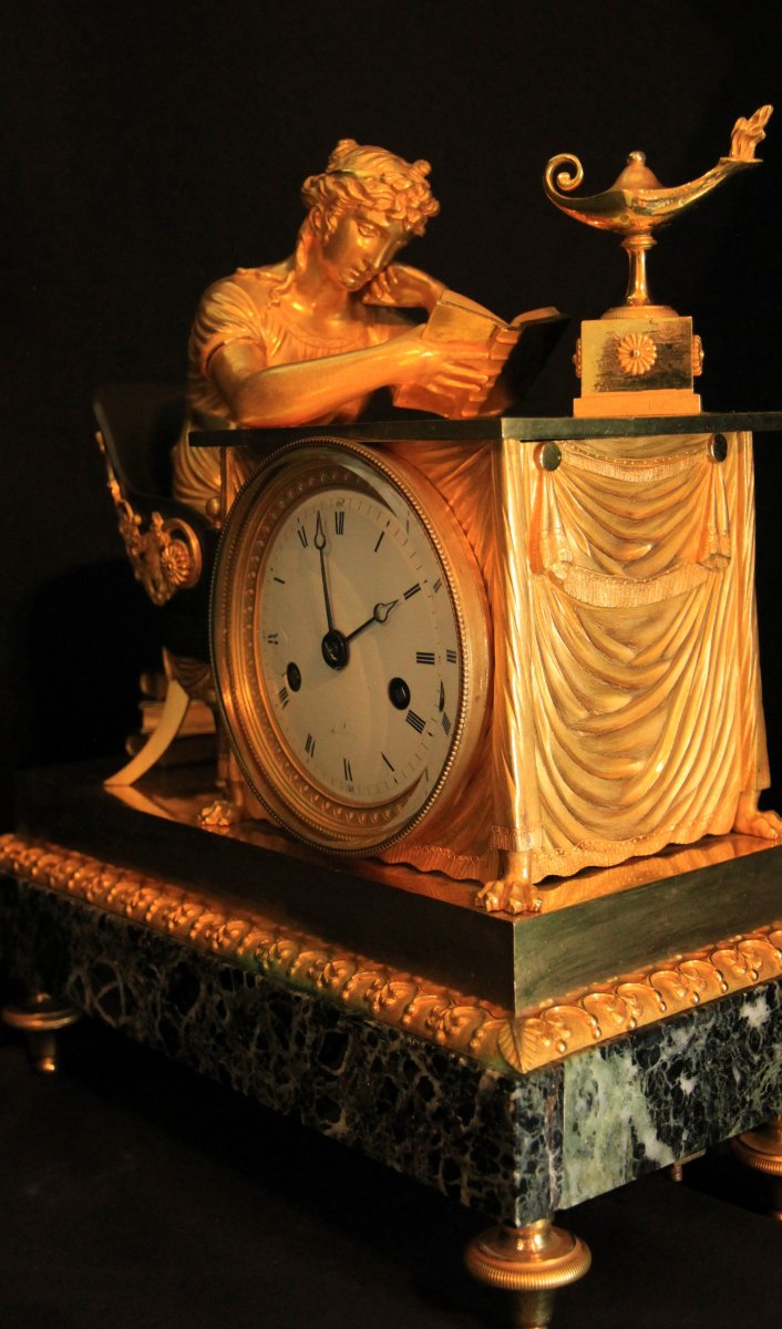 Empire Style Mantel Clock, France In 1810. Type: Reading Clock-photo-4