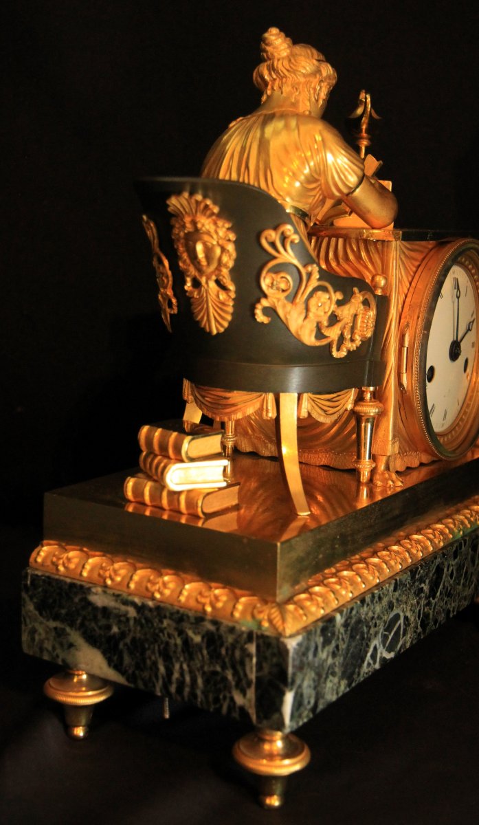 Empire Style Mantel Clock, France In 1810. Type: Reading Clock-photo-5