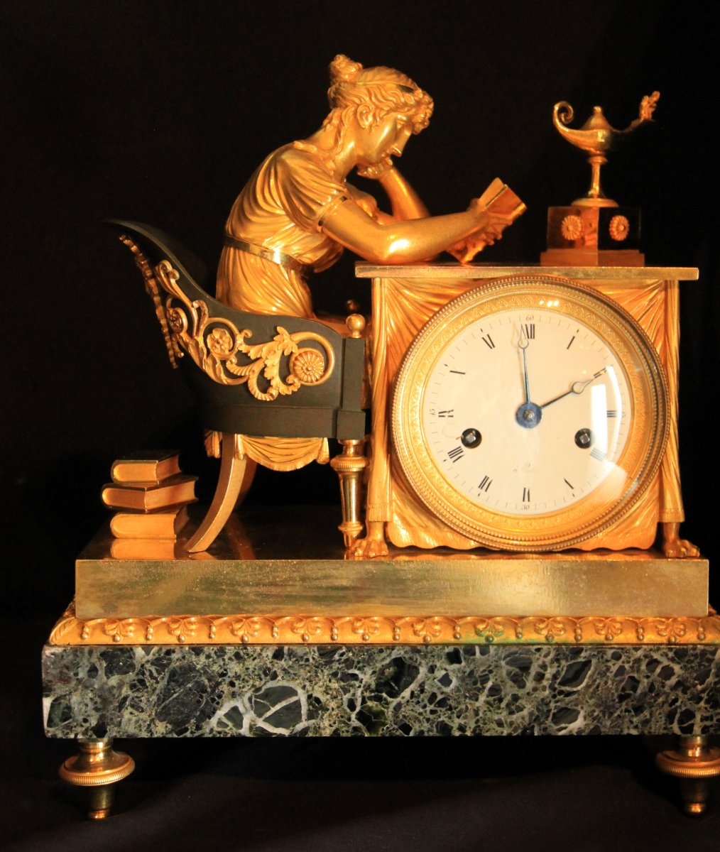 Empire Style Mantel Clock, France In 1810. Type: Reading Clock-photo-6