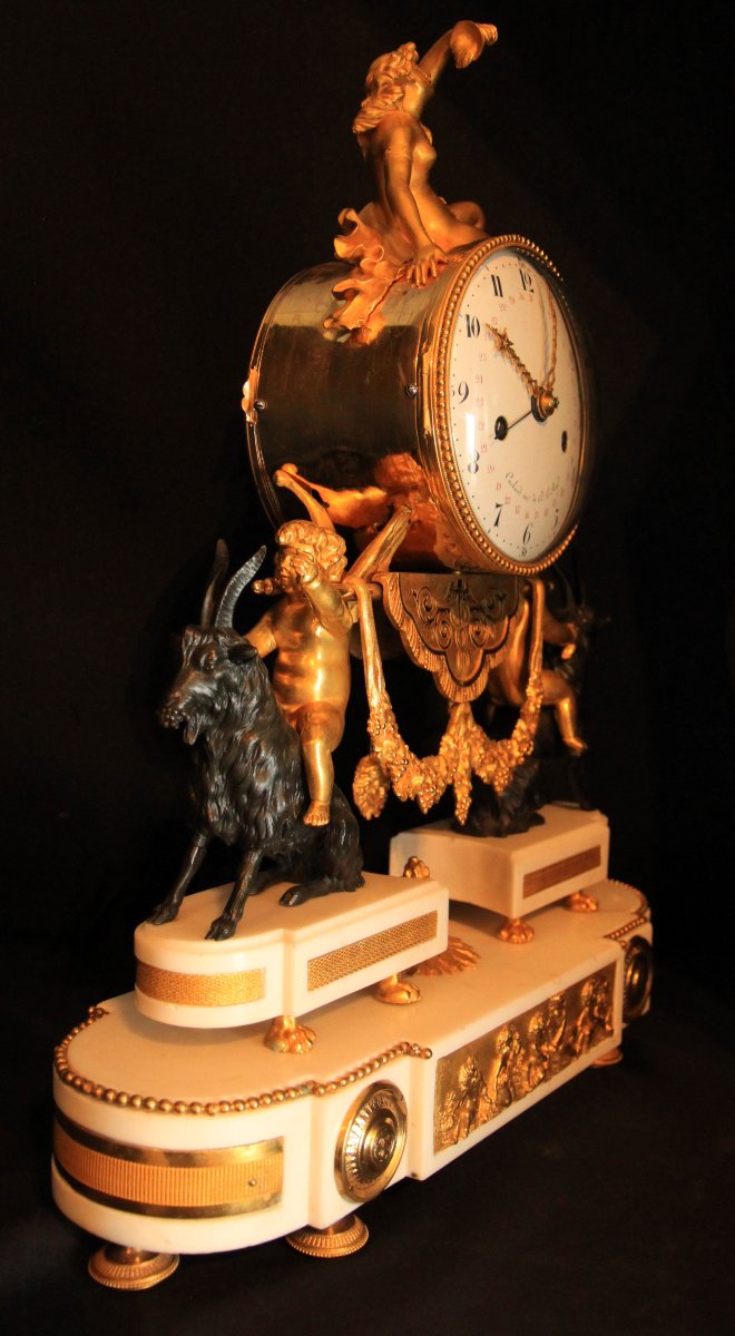 Pendule de cheminée Louis XVI  Type : à La Bacchat-photo-2