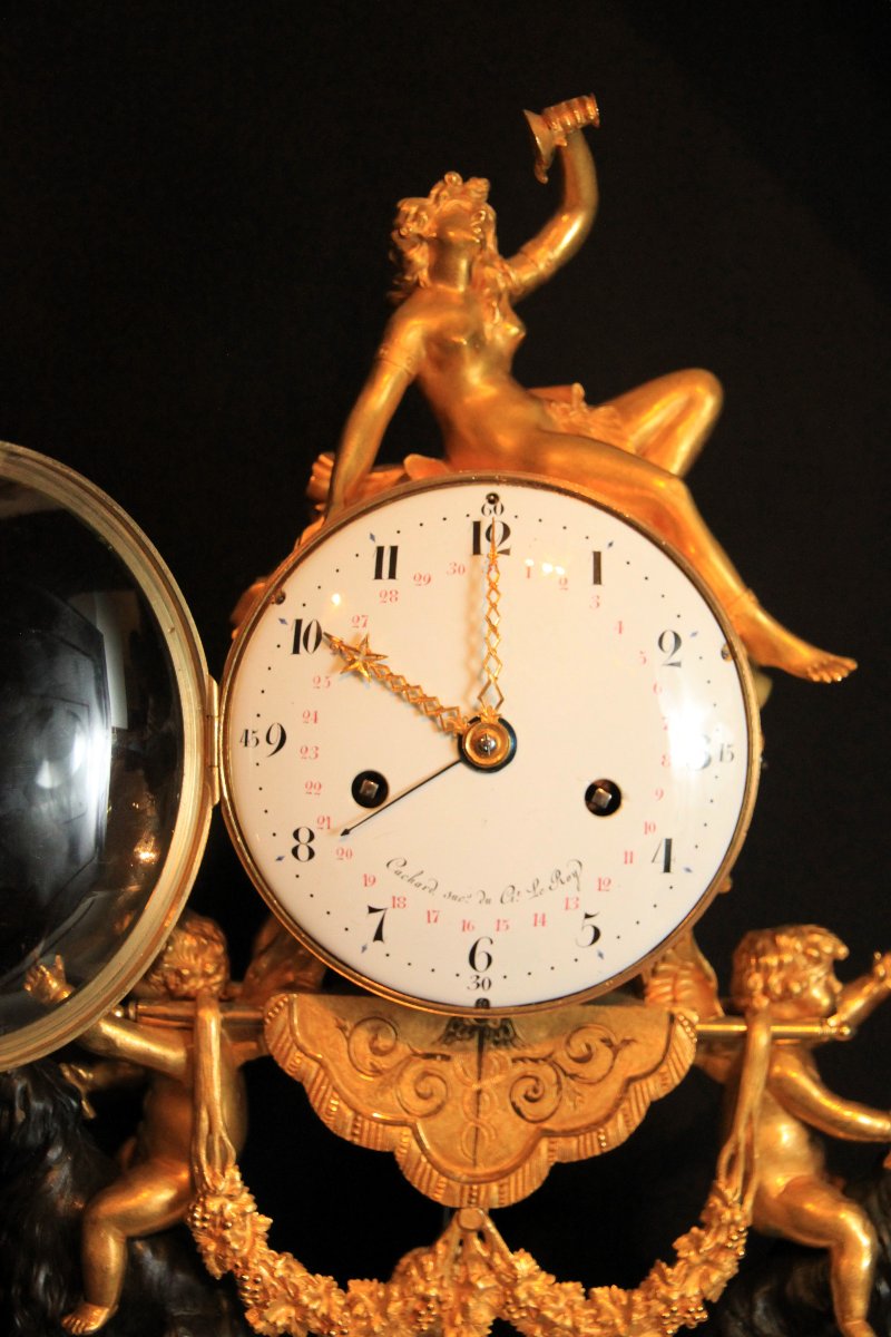 Pendule de cheminée Louis XVI  Type : à La Bacchat-photo-3