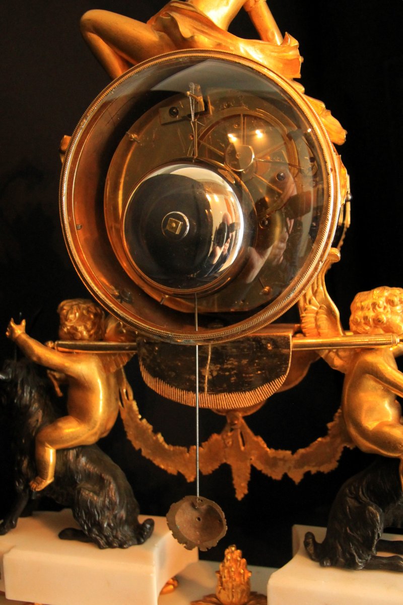 Pendule de cheminée Louis XVI  Type : à La Bacchat-photo-5