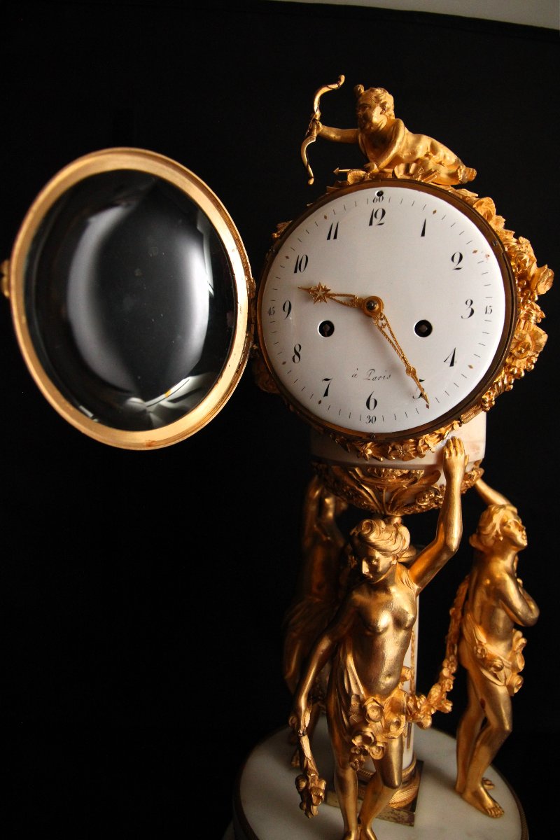 bronze doré  Pendule Louis XVI-photo-2