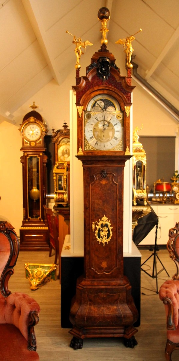 Horloge de parquet, 1750, Pays-Bas  Signature Samuel Ruel Rotterdam