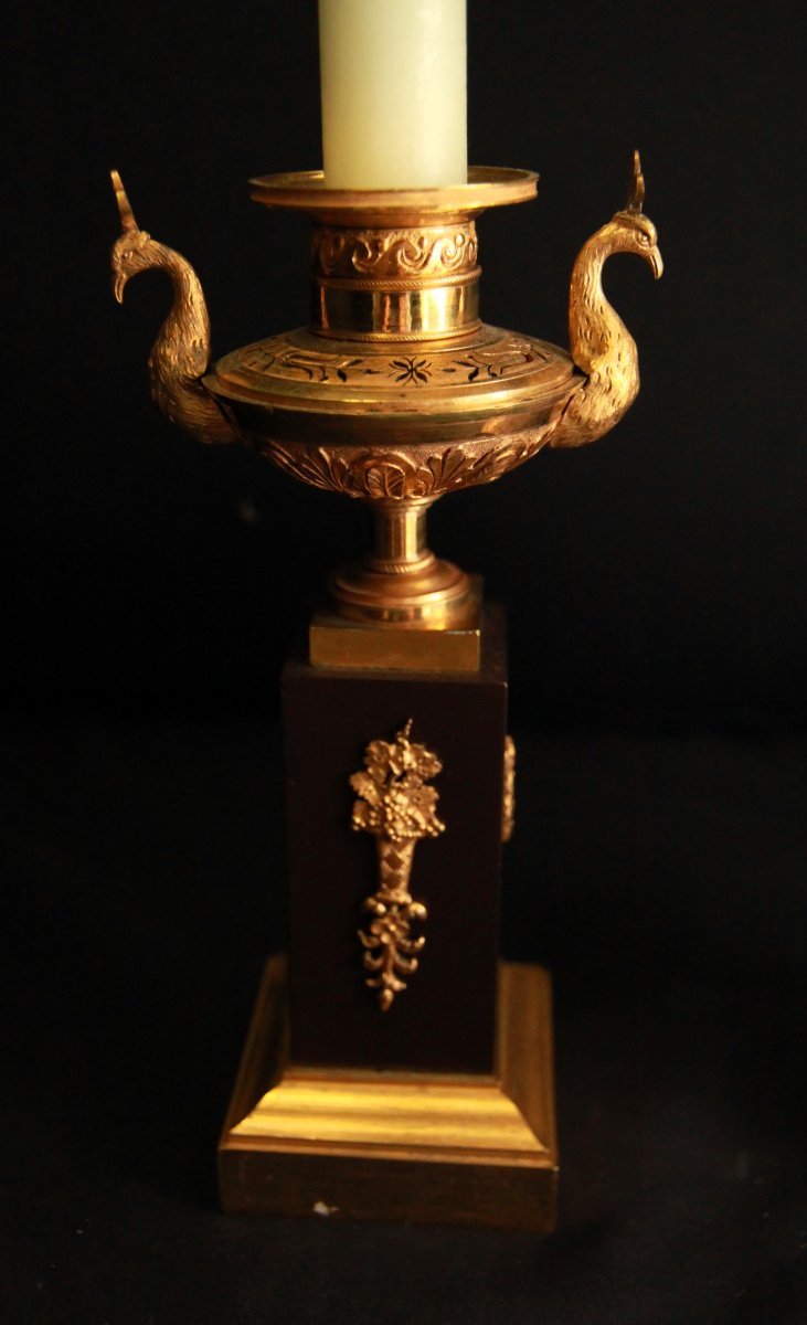  Empire-style Wall Sconces With Candle Holders-photo-2