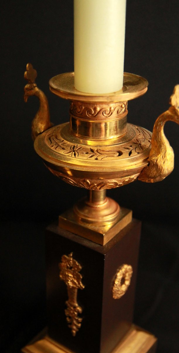  Empire-style Wall Sconces With Candle Holders-photo-2
