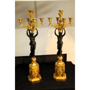 Ensemble de bougeoirs Empire