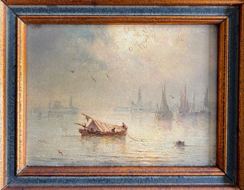 Victor Robert 1813-1888 - Paire De Marines Miniature-photo-3