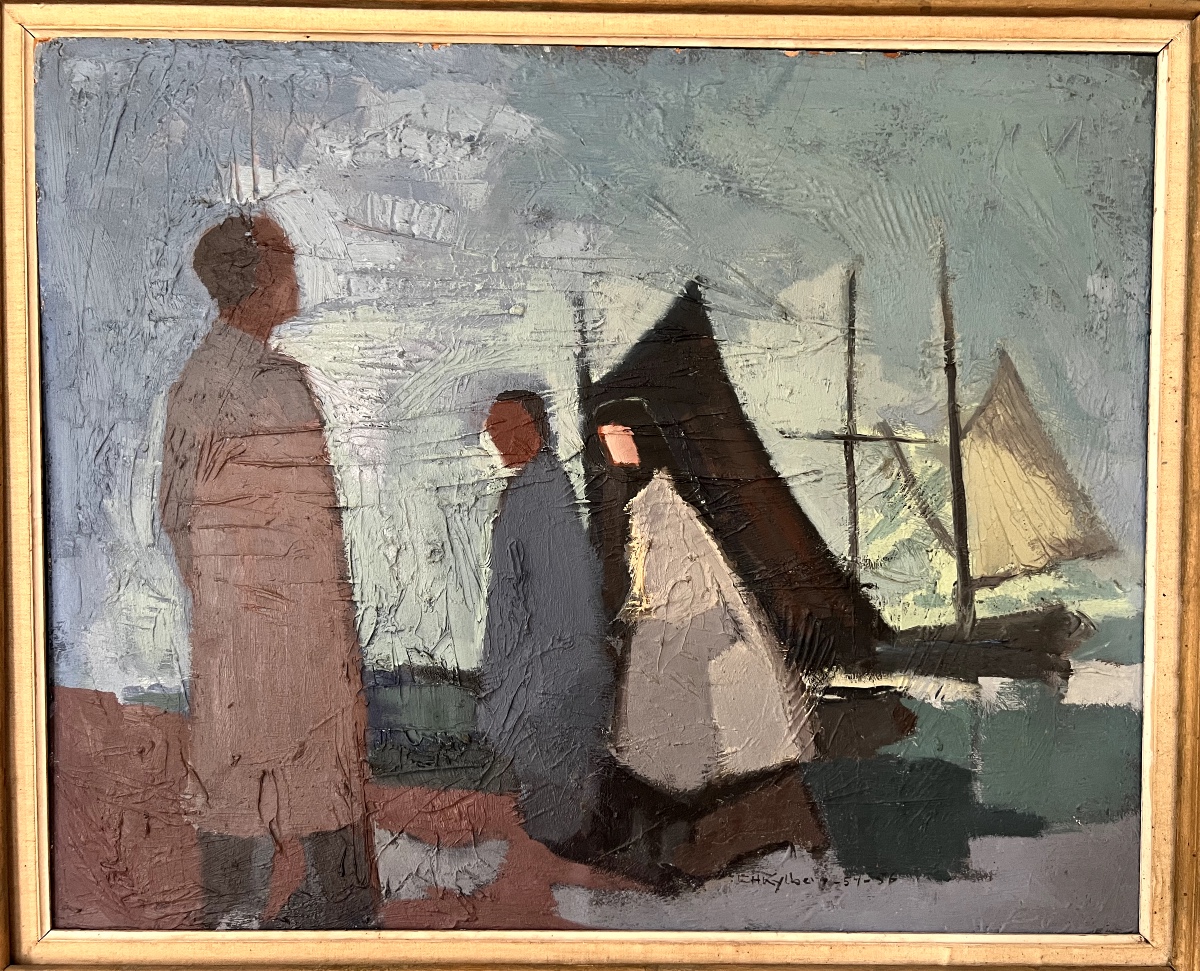 Eh Kylberg Oil On Panel "marine" Swedish School