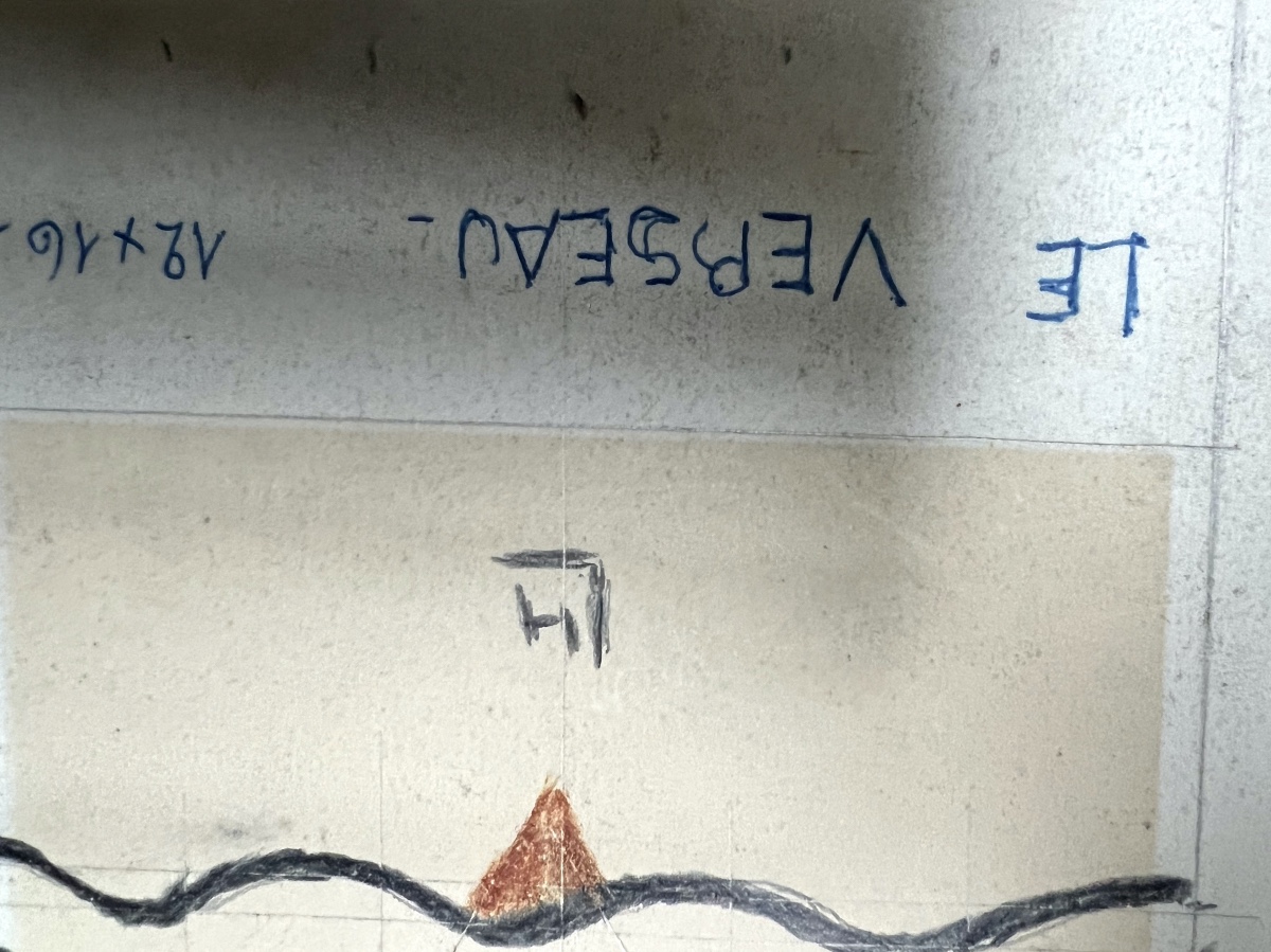 Marcel Lempereur-haut (1898-1986) Aquarius Drawing In Grease Pencil Monogrammed Lh-photo-2