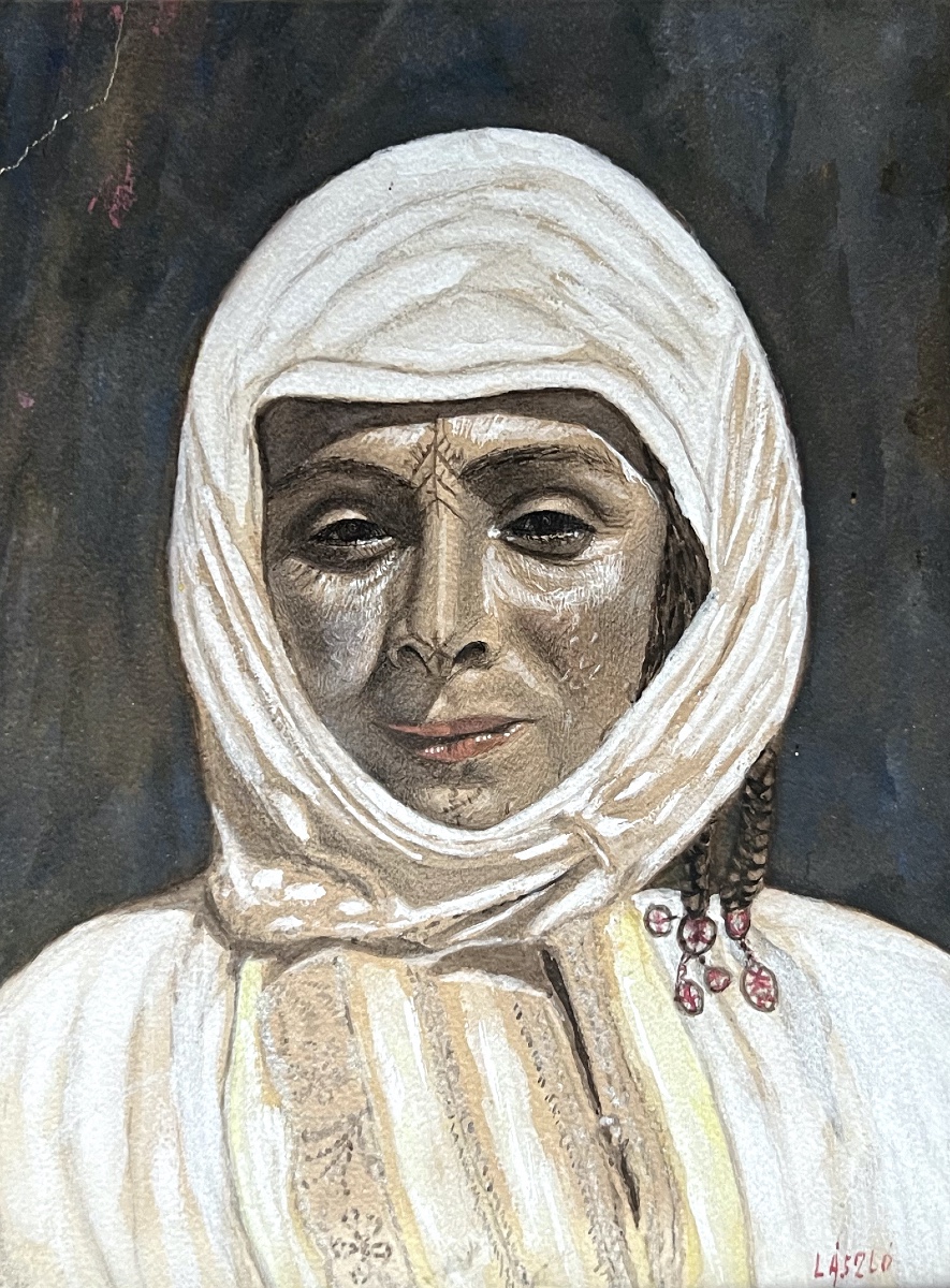 Fulop LASZLO portrait de femme pastel sur papier signé bas droite 30X22 cm