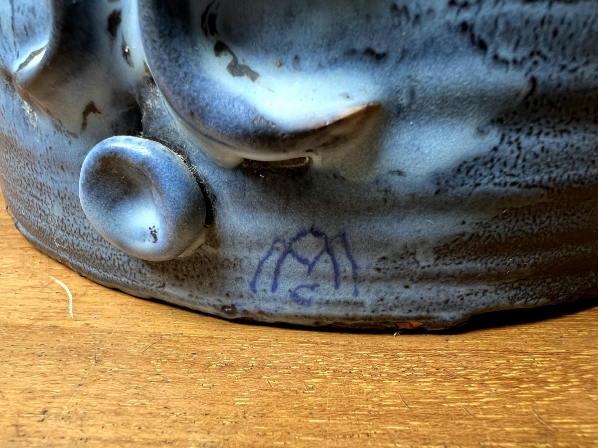 André Metthey 1871–1920  Lavender-blue Glazed Stoneware Bottle With The Monogram "am"-photo-3