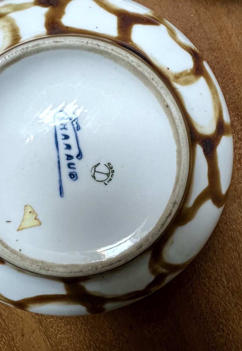Thabaud Limoges Porcelain Candy Dish With Art Deco Design-photo-3