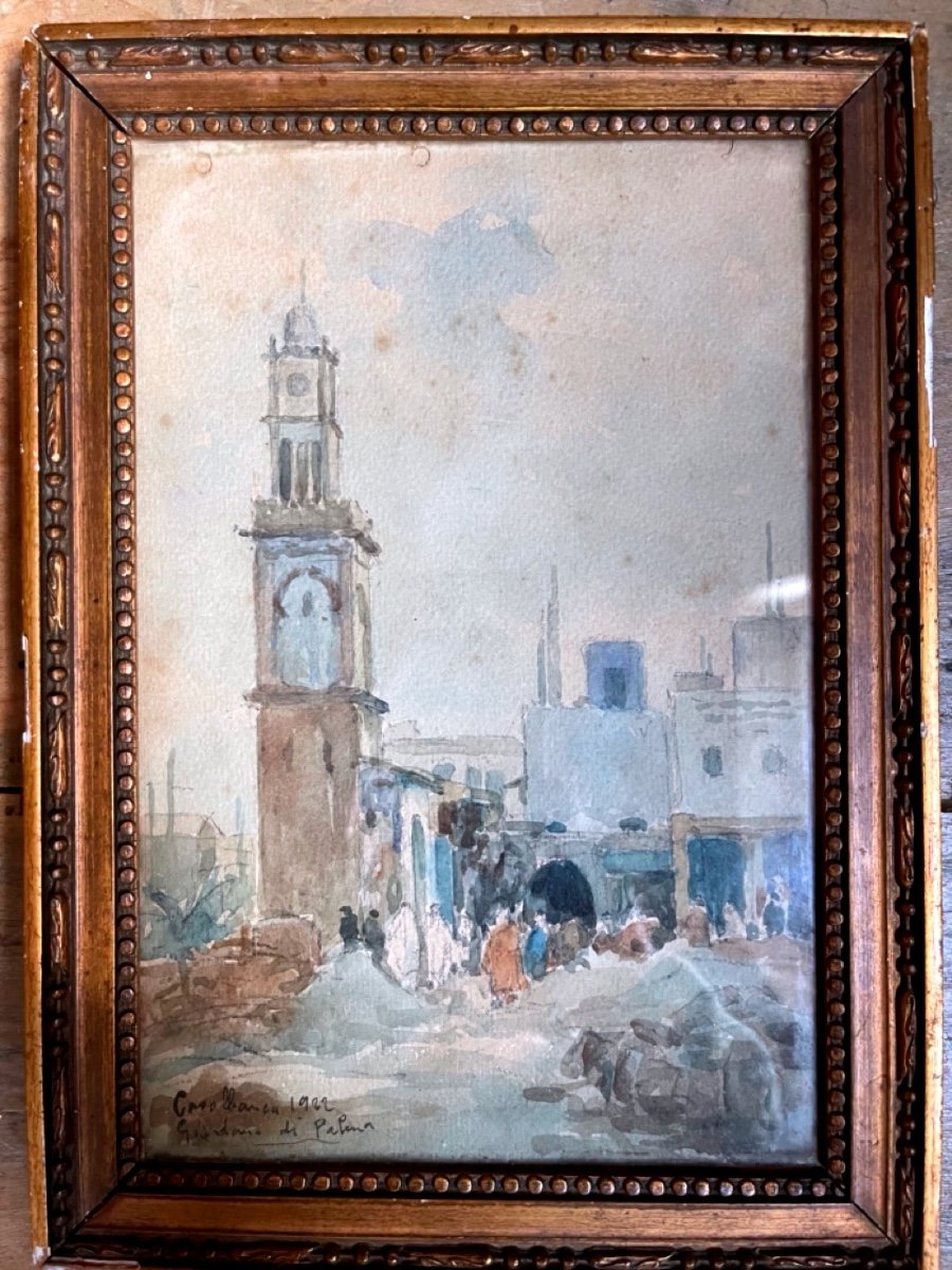 Aquarelle Orientaliste De Giordano Di Palma