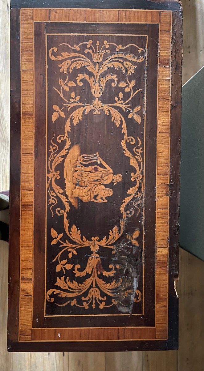 Italy XVIII - Small Piedmontese Cabinet In Marquetry-photo-1