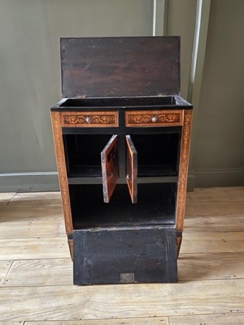 Italy XVIII - Small Piedmontese Cabinet In Marquetry-photo-5