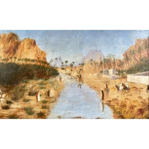 Huile Sur Toile Orientaliste Signée Pascal Fabre Fin XIXè