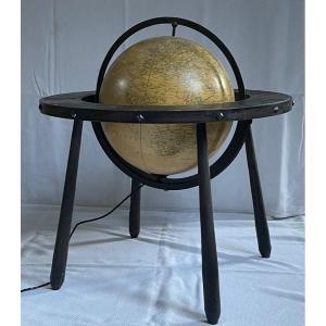 Jacques Adnet 1900-1984  Globe Terrestre Lumineux Vers 1950