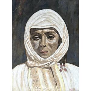 Fulop LASZLO portrait de femme pastel sur papier signé bas droite 30X22 cm