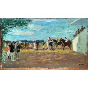 Marcel Cosson 1878-1956 - Course De Chevaux 