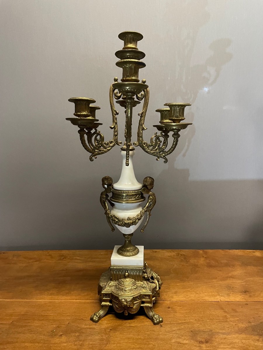 Pair Of Louis XVI Style Candlesticks-photo-2
