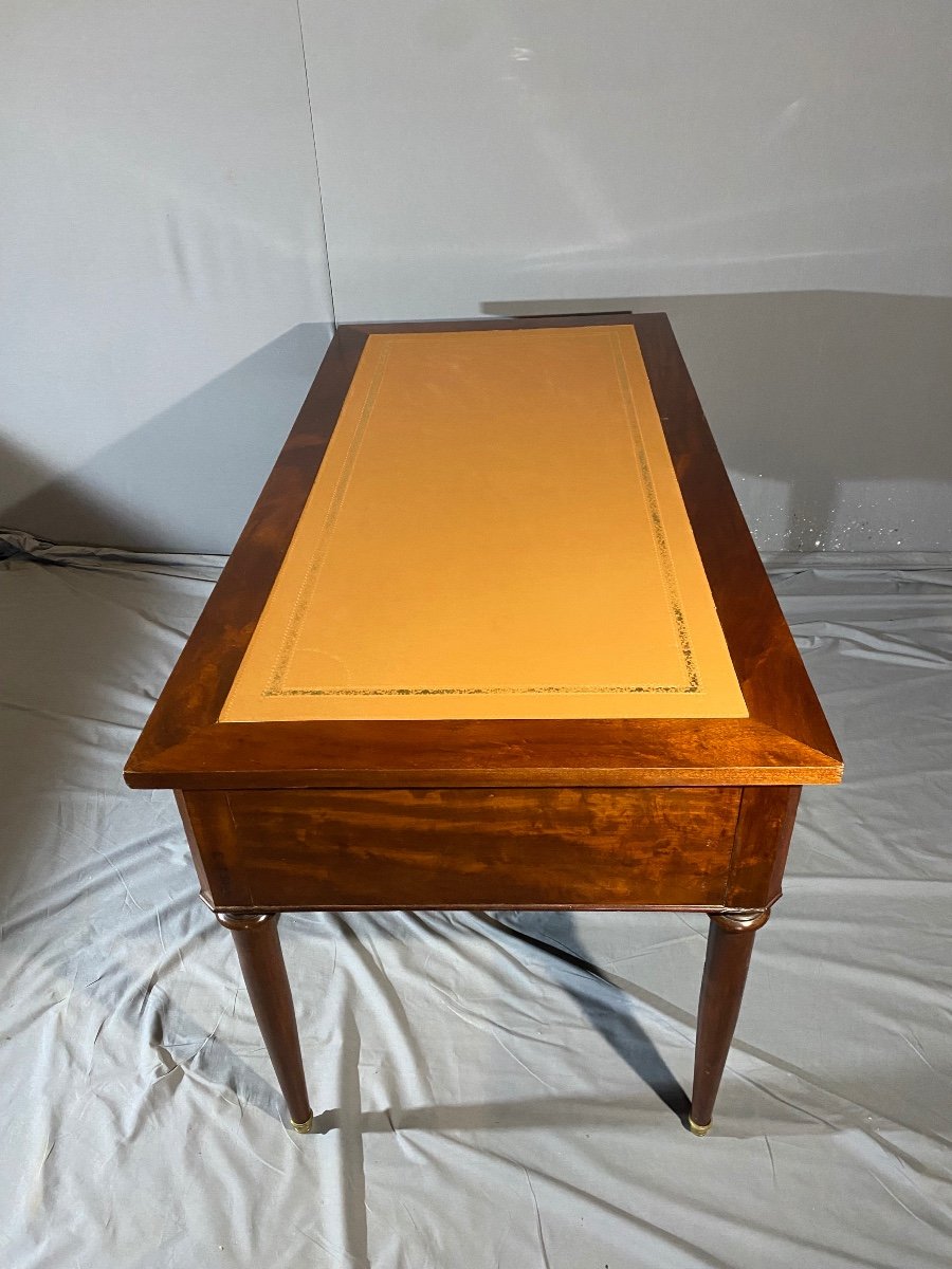 Middle Flat Desk In Restoration Style Mahogany-photo-2