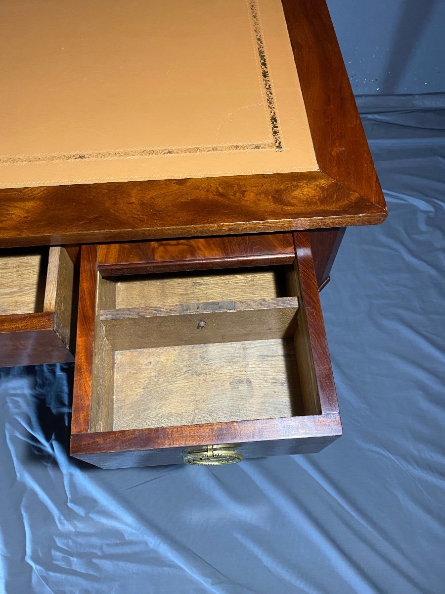 Middle Flat Desk In Restoration Style Mahogany-photo-5