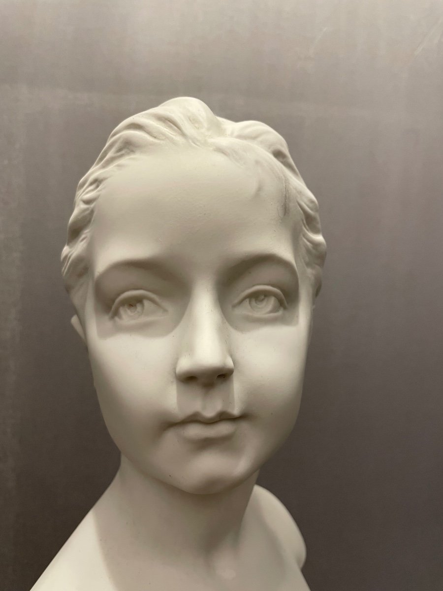 Biscuit Bust, Louise Brongniart After Houdon-photo-4