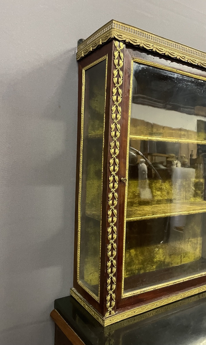 Vitrine Mural Napoléon III en Acajou-photo-2